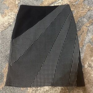 Worthington Black and White Geometric Pencil Skirt